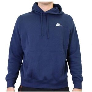 Men's Nike Sportswear Club Fleece Pullover Hoodie Blue - Size Adult Small
